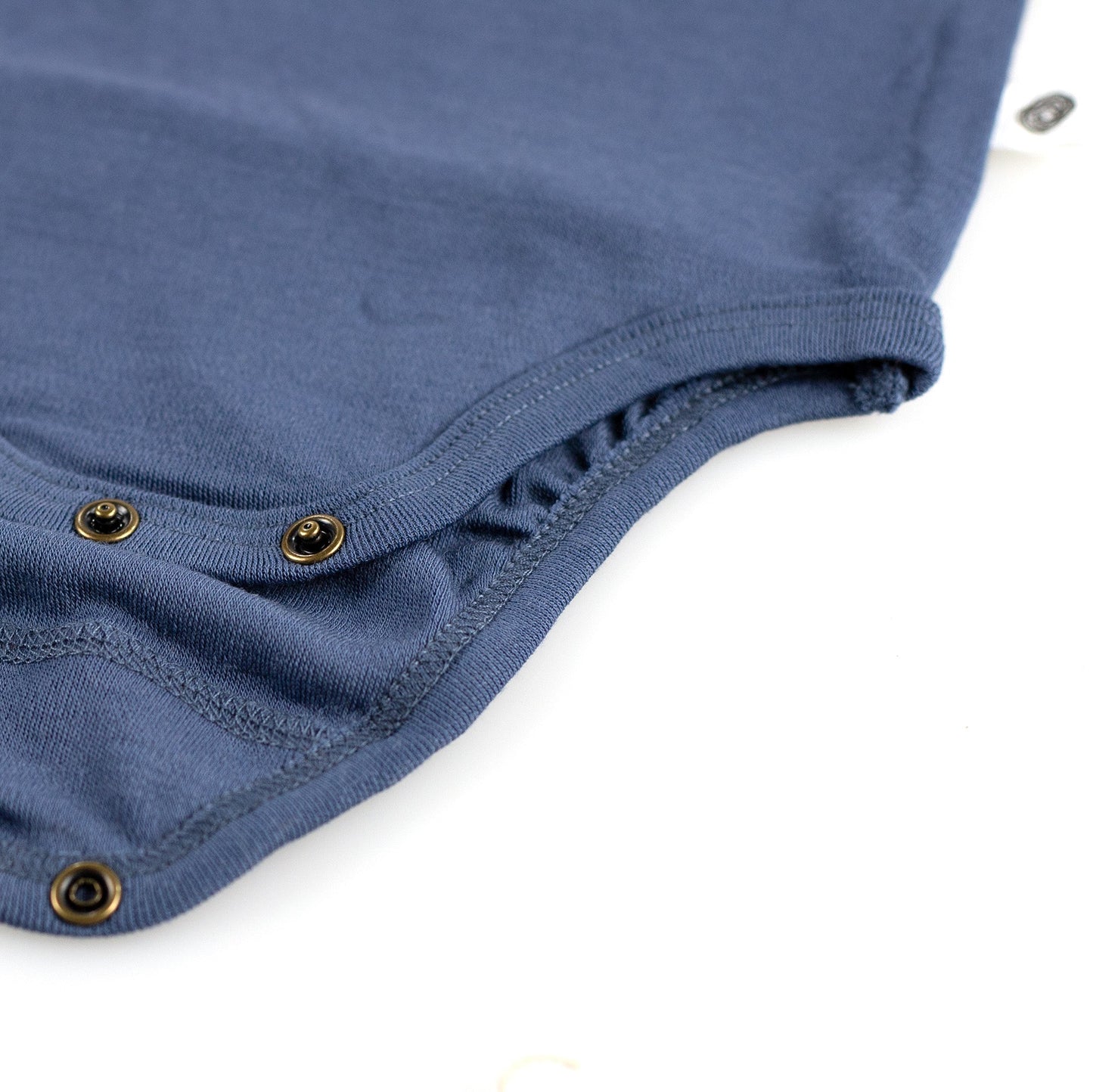 Merinowollen romper - Korte mouwen - Vintage Indigo - Lille Barn