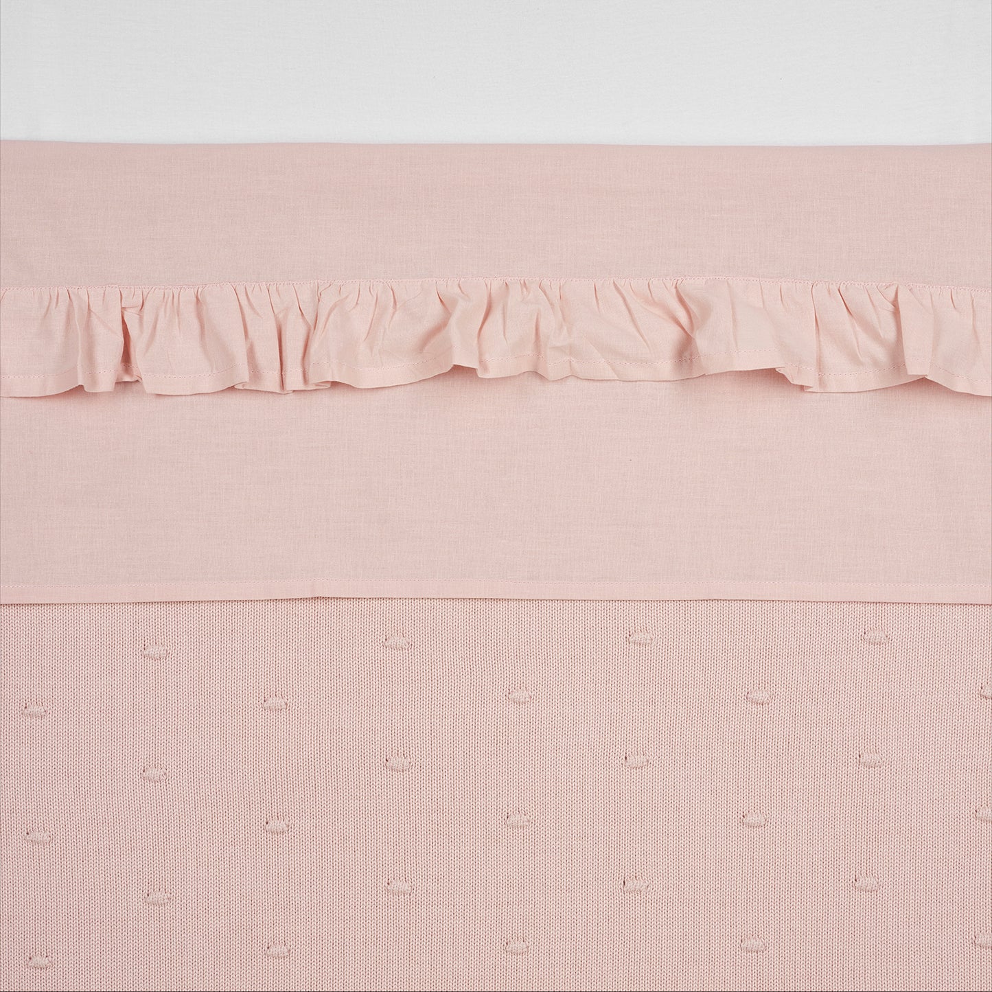 Laken wieg - Ruffles - 75x100 cm - Jersey - Soft Roze - Meyco
