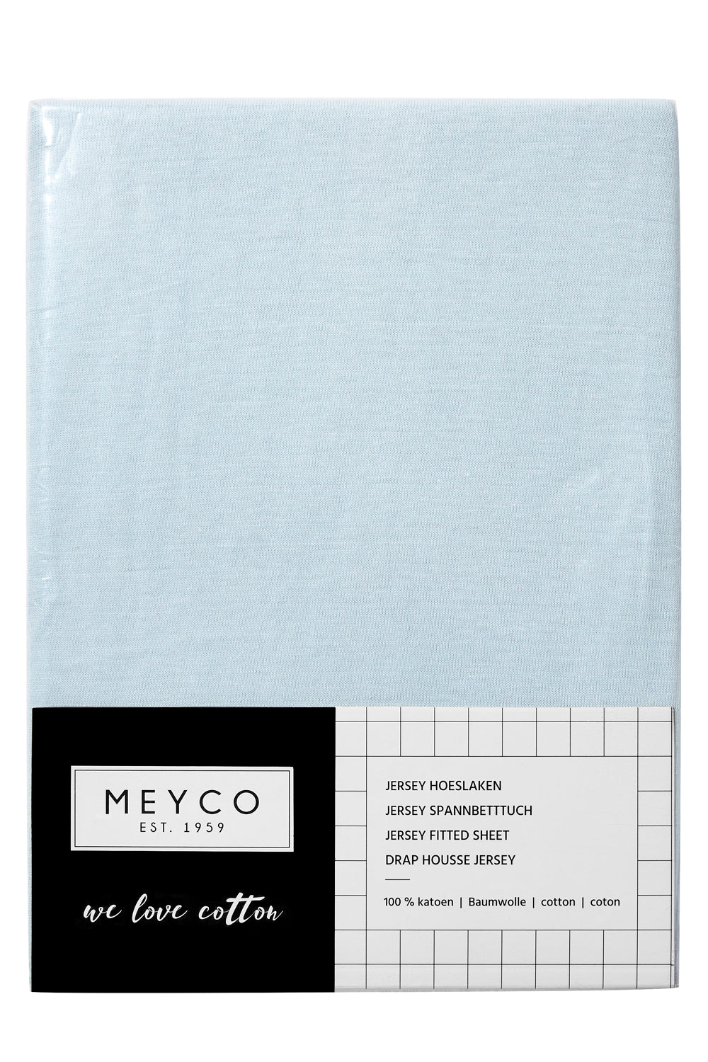 Hoeslaken wieg - 40x80 cm - Jersey - Lichtblauw - Meyco