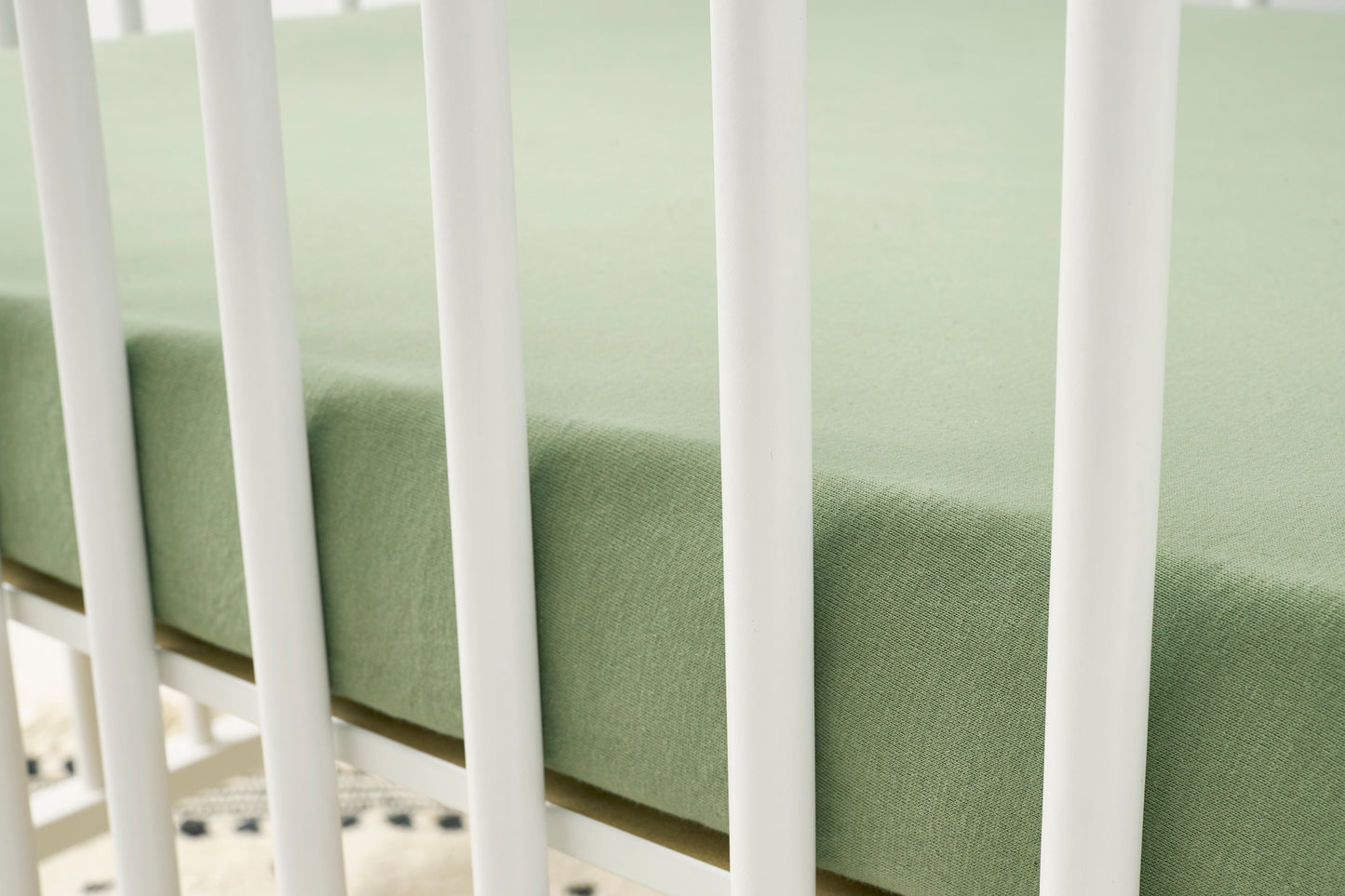 Hoeslaken ledikant - 60x120 cm - Jersey - Olijfgroen - Meyco
