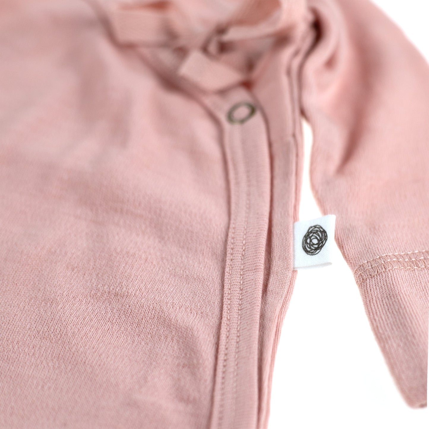 Merinowollen Overslagromper met lint - Lange mouwen - Misty Rose - Lille Barn