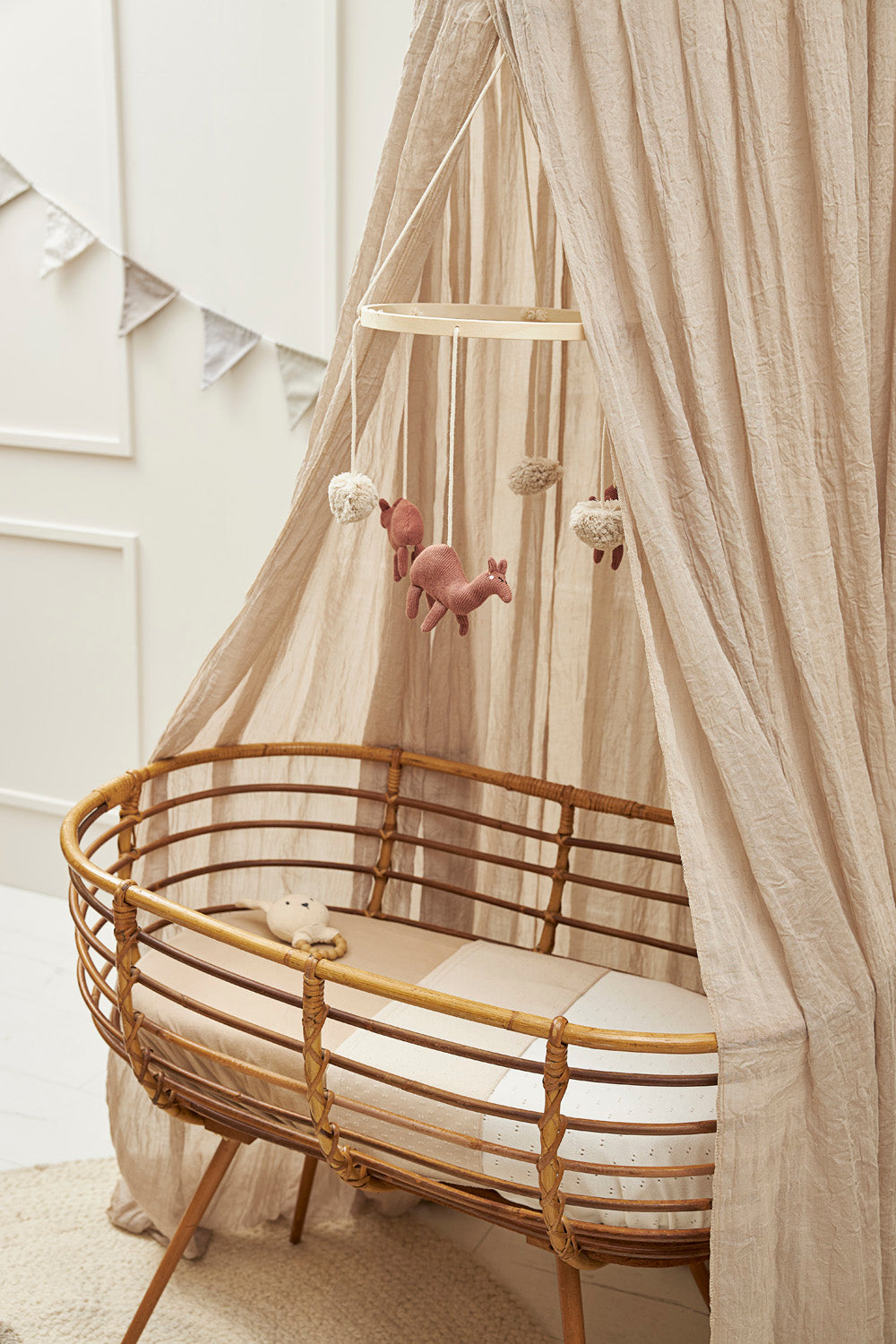 Hoeslaken wieg - 40x80 cm - Jersey - Sand - set van 2 - Meyco