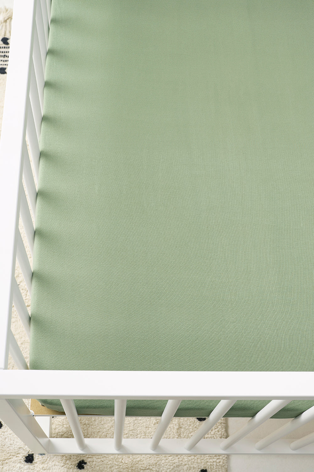 Hoeslaken ledikant - 60x120 cm - Jersey - Olijfgroen - Meyco