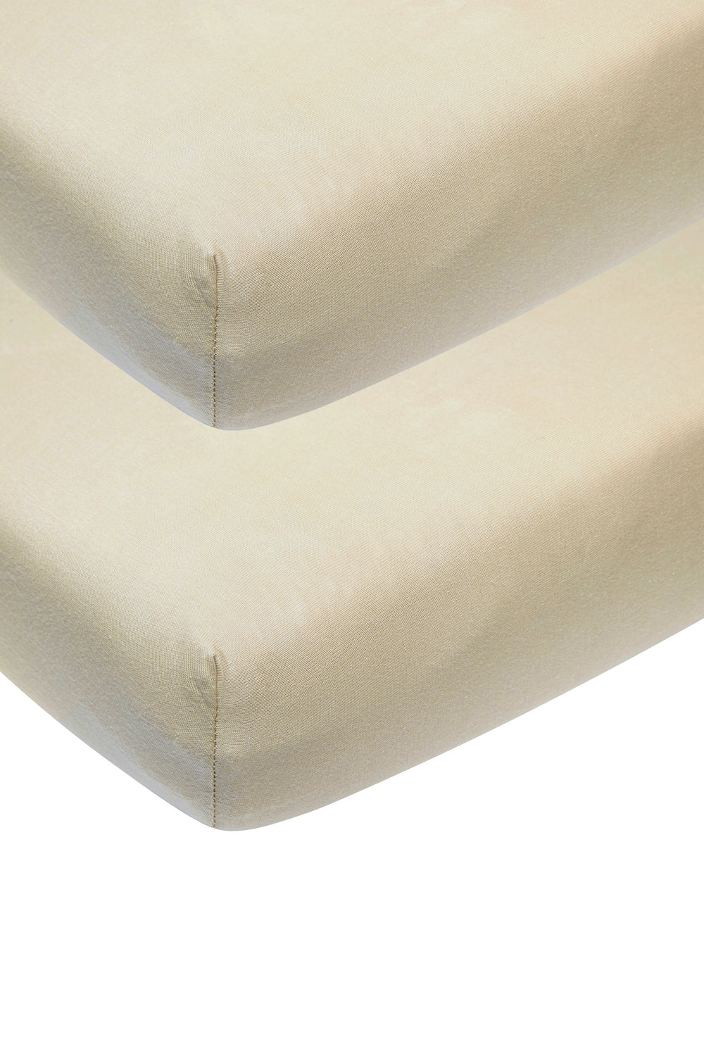 Hoeslaken ledikant - 60x120 cm - Jersey - Sand - Set van 2 - Meyco