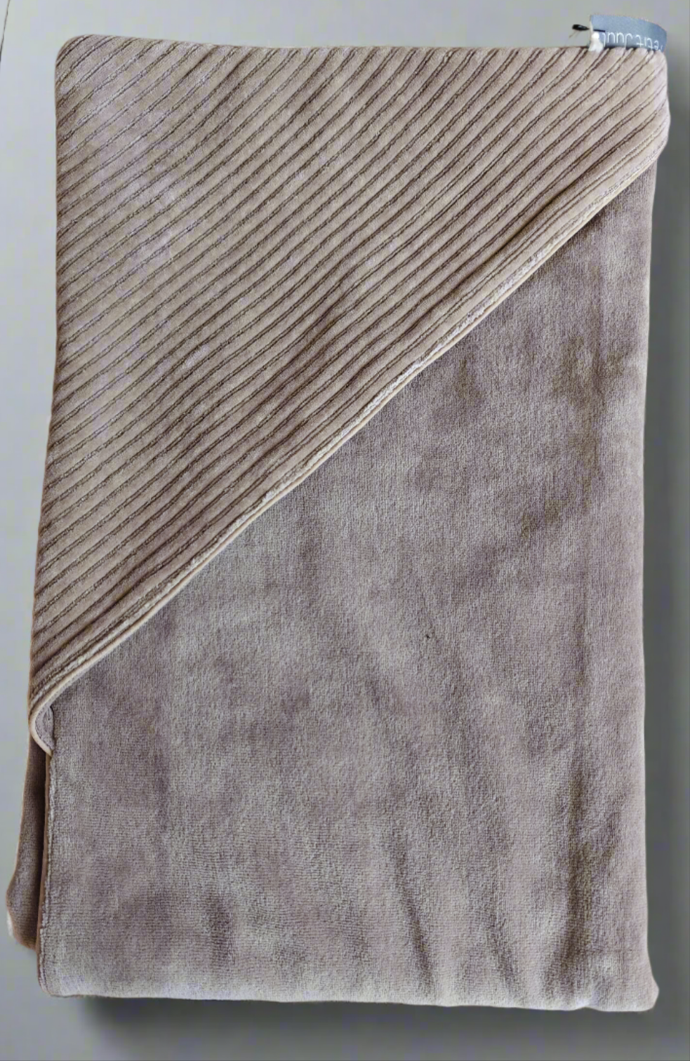 Wikkeldeken rib - Taupe - 70x70 cm