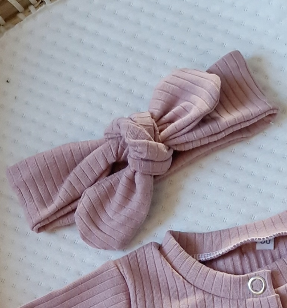 Haarband - Knoop - Big Rib - Pink - Little Adventure