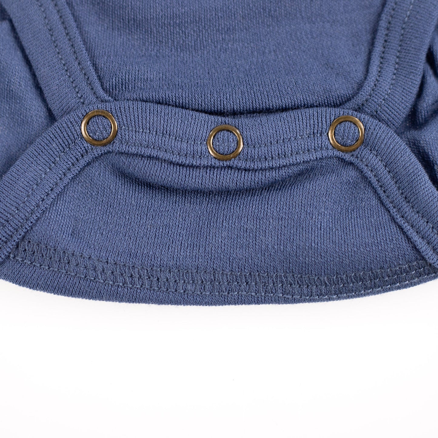 Merinowollen romper - Korte mouwen - Vintage Indigo - Lille Barn