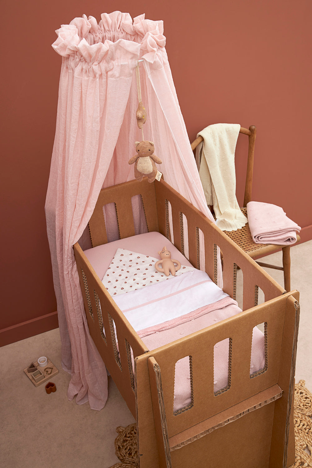 Hoeslaken wieg - 40x80 cm - Jersey - Roze - set van 2 - Meyco
