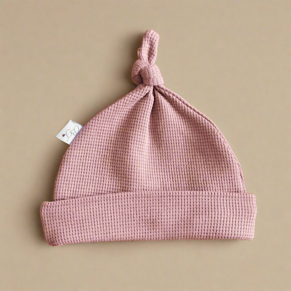 Knoopmutsje - Wafeljersey - Kleiroze