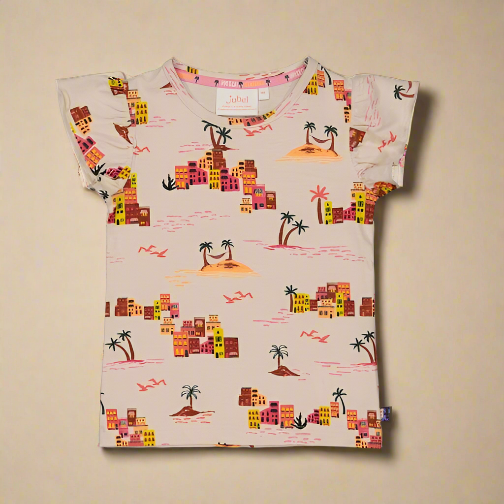 T-shirt - Ruffles mouw - Jubel