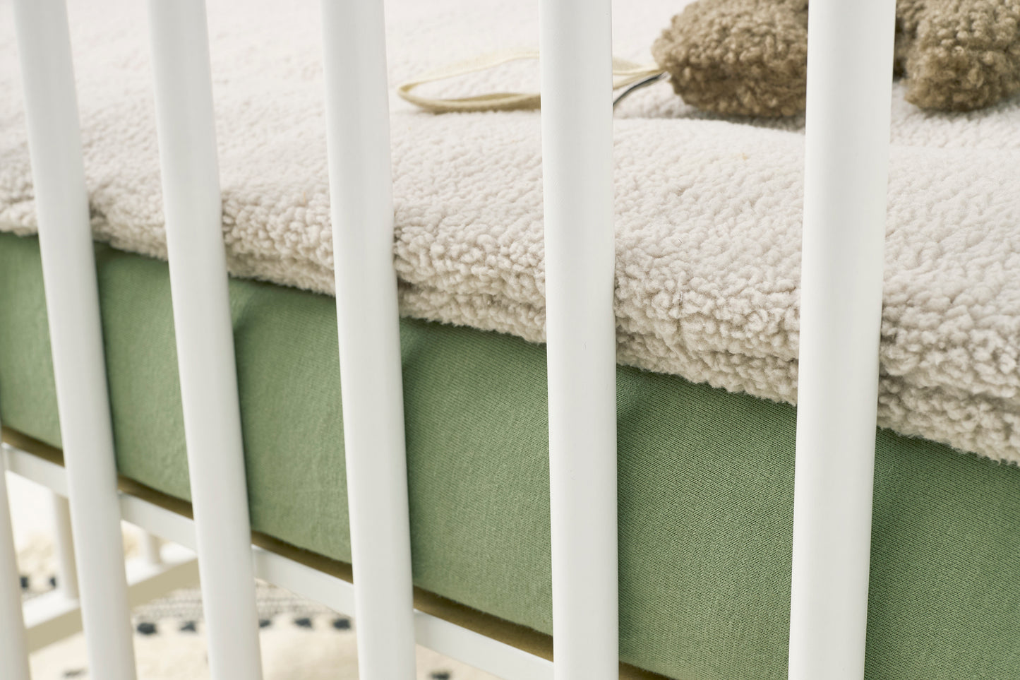 Hoeslaken ledikant - 60x120 cm - Jersey - Olijfgroen - Meyco