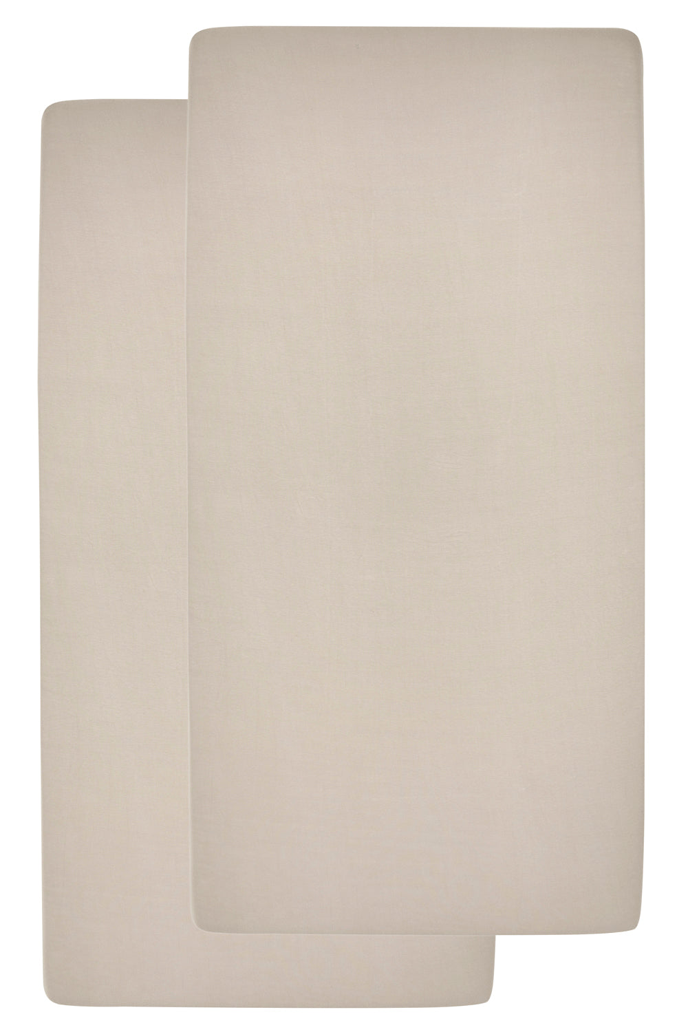 Hoeslaken ledikant - 60x120 cm - Jersey - Sand - Set van 2 - Meyco