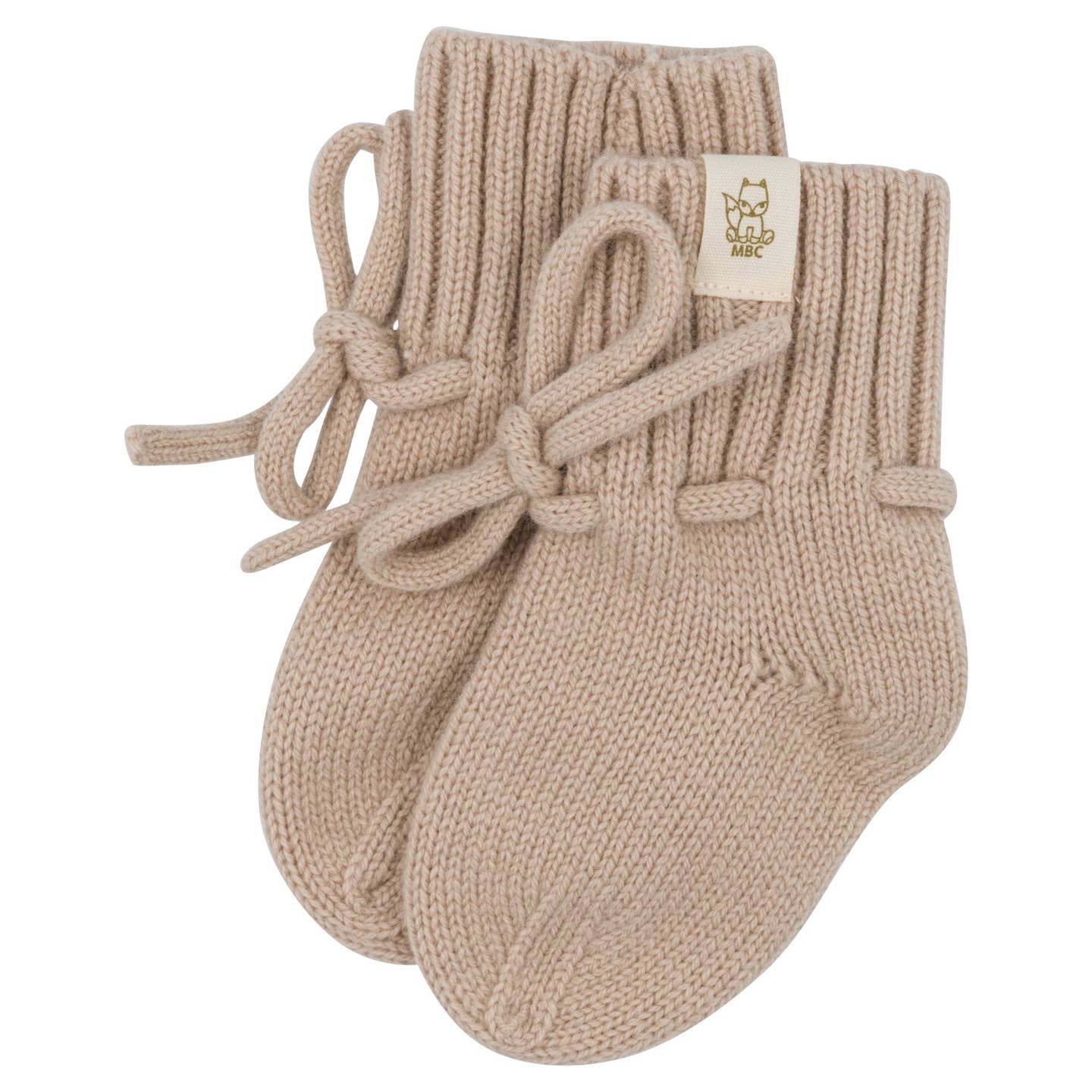 Baby slofjes - Latte - Merinowol/Cashmere - 0-12mnd - Moalie