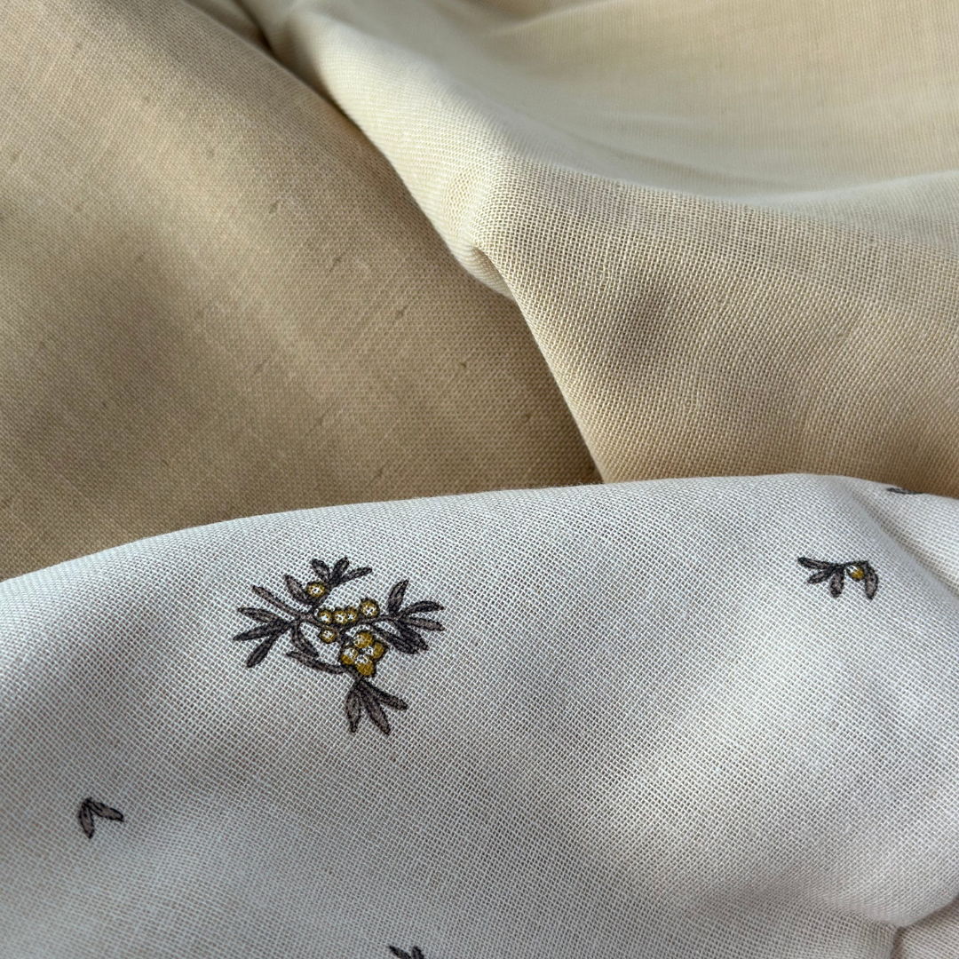 Luierdoekjes set 3 stuks - Vidar - Hydrofiel - Gemixt Honing/Print - 70x70cm - Saga Copenhagen