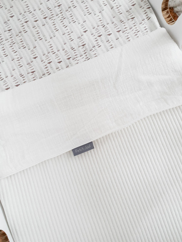Wiegdeken Rib - Off White - 90x90cm