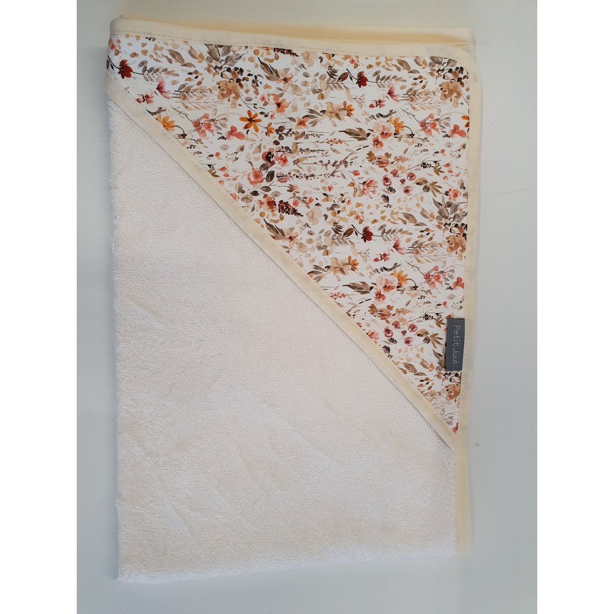 Badcape - Off White - Flower - 75x75 cm - Petit Juul