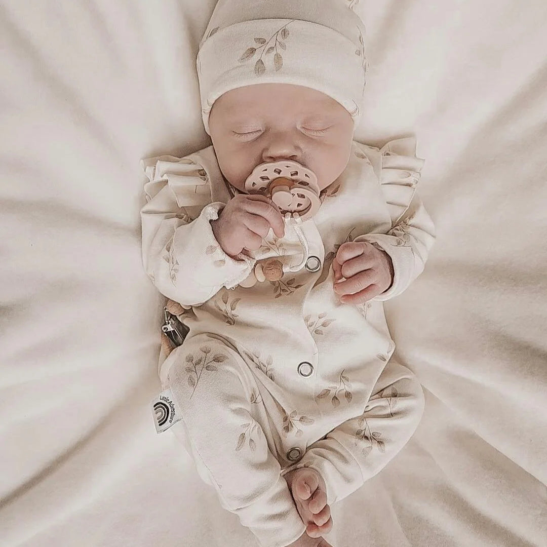 Boxpakje - blaadjes - beige - Little Adventure