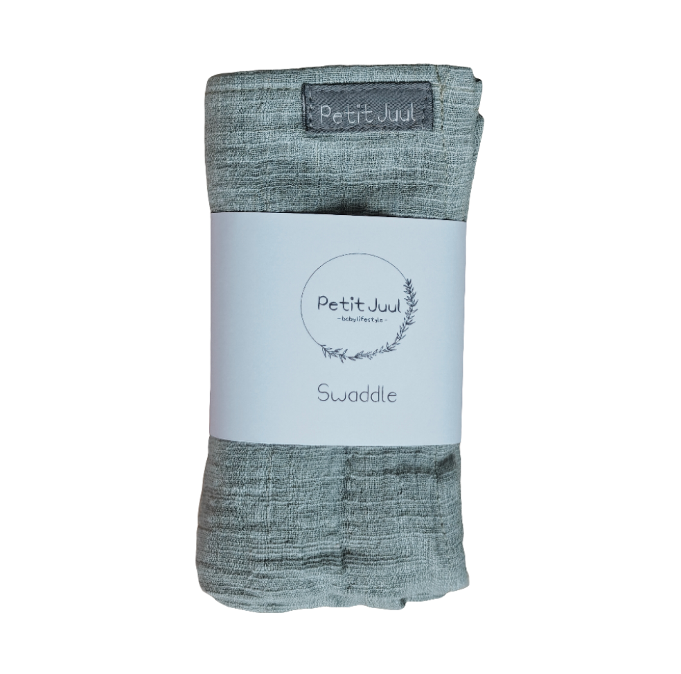 Swaddle Green - Hydrofieldoek - 60x60 cm - Petit Juul