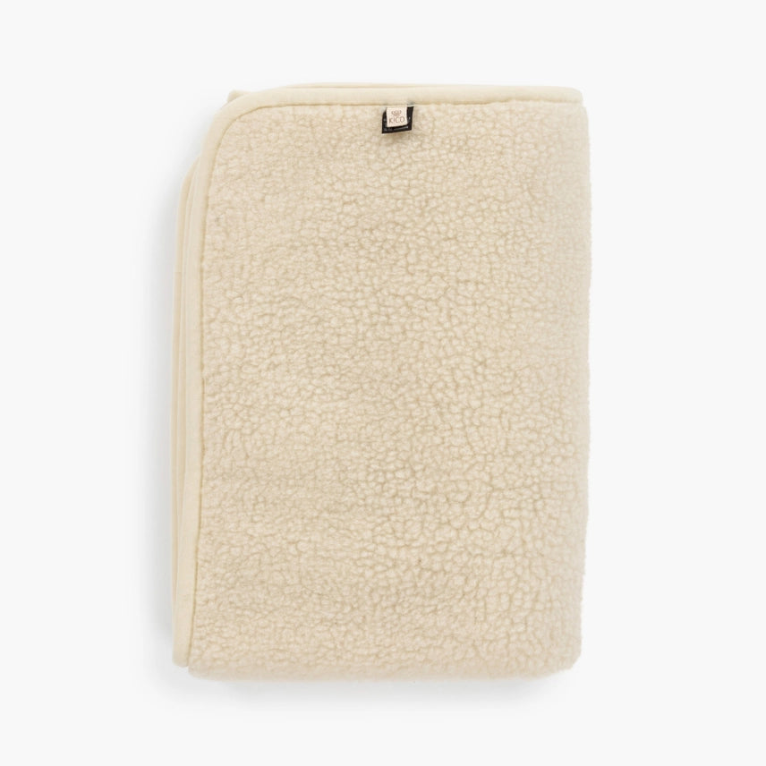 Deken Tumbled - 100% merinowol - 75x100 cm- Naturel - Kico Label