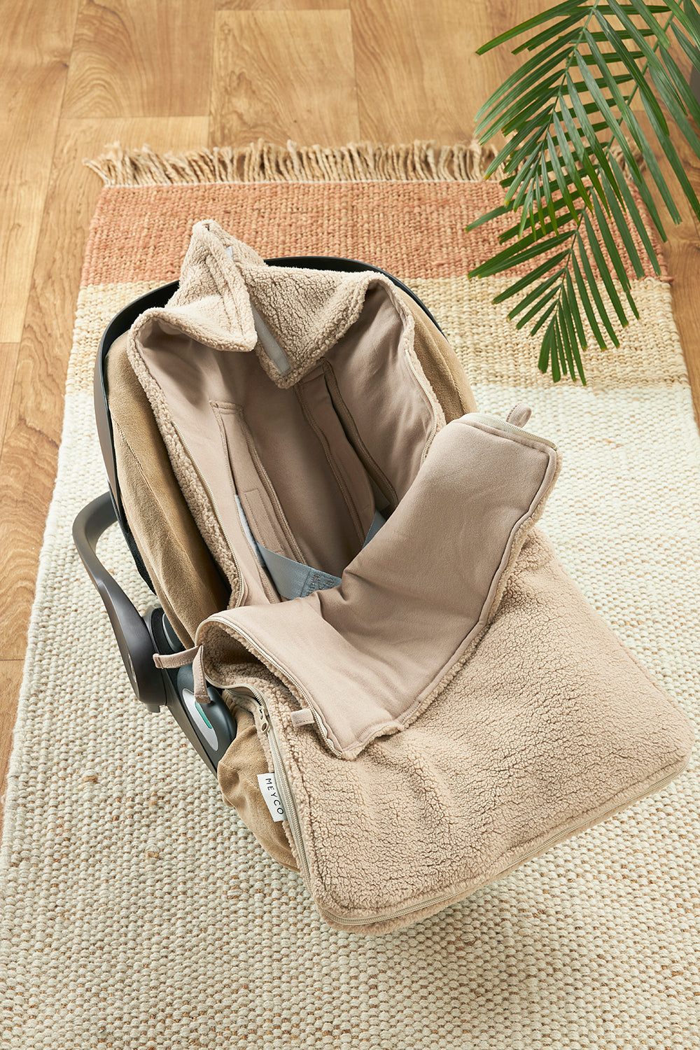 Voetenzak Teddy - licht roze/sand - 40x82cm - Meyco