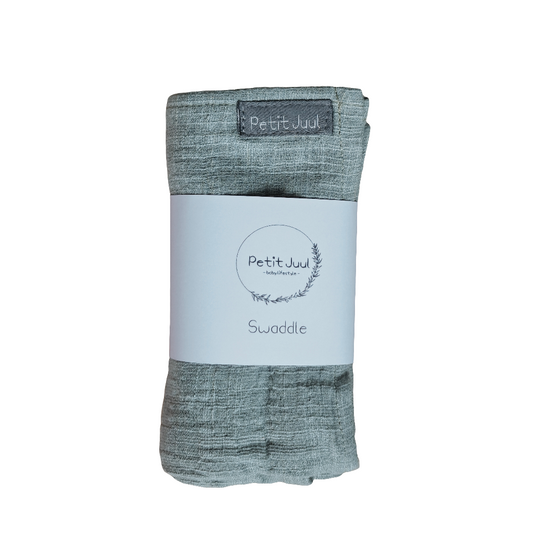 Swaddle Green - Hydrofieldoek - 60x60 cm - Petit Juul
