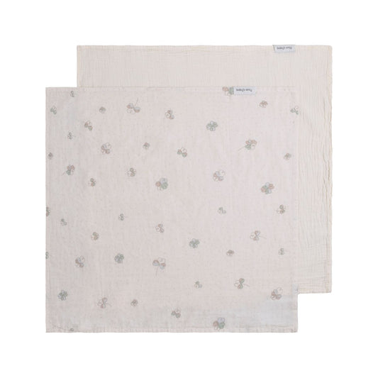 Hydrofieldoek set van 2 - Tender linen/clover - 65x65 - 2-pack